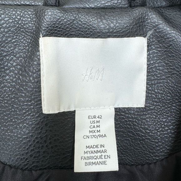H&M faux leather jacket size M like new! - Picture 6 of 8